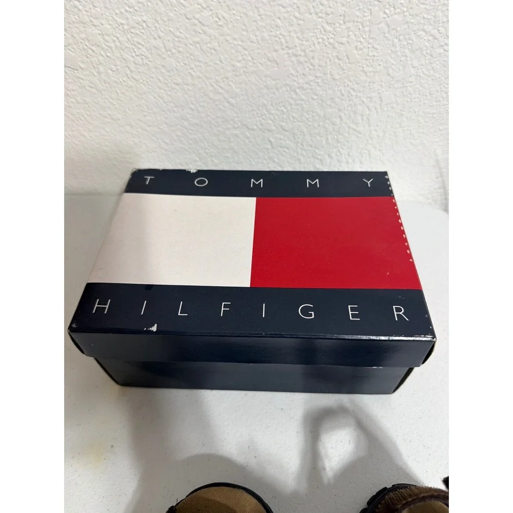 Tommy Hilfiger Boys Brown Fisherman Sandals Lug Sole Flag Logo Size 12M